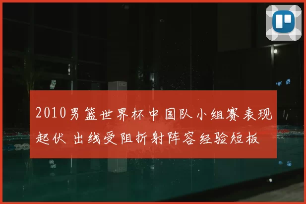 2010男篮世界杯中国队小组赛表现起伏 出线受阻折射阵容经验短板